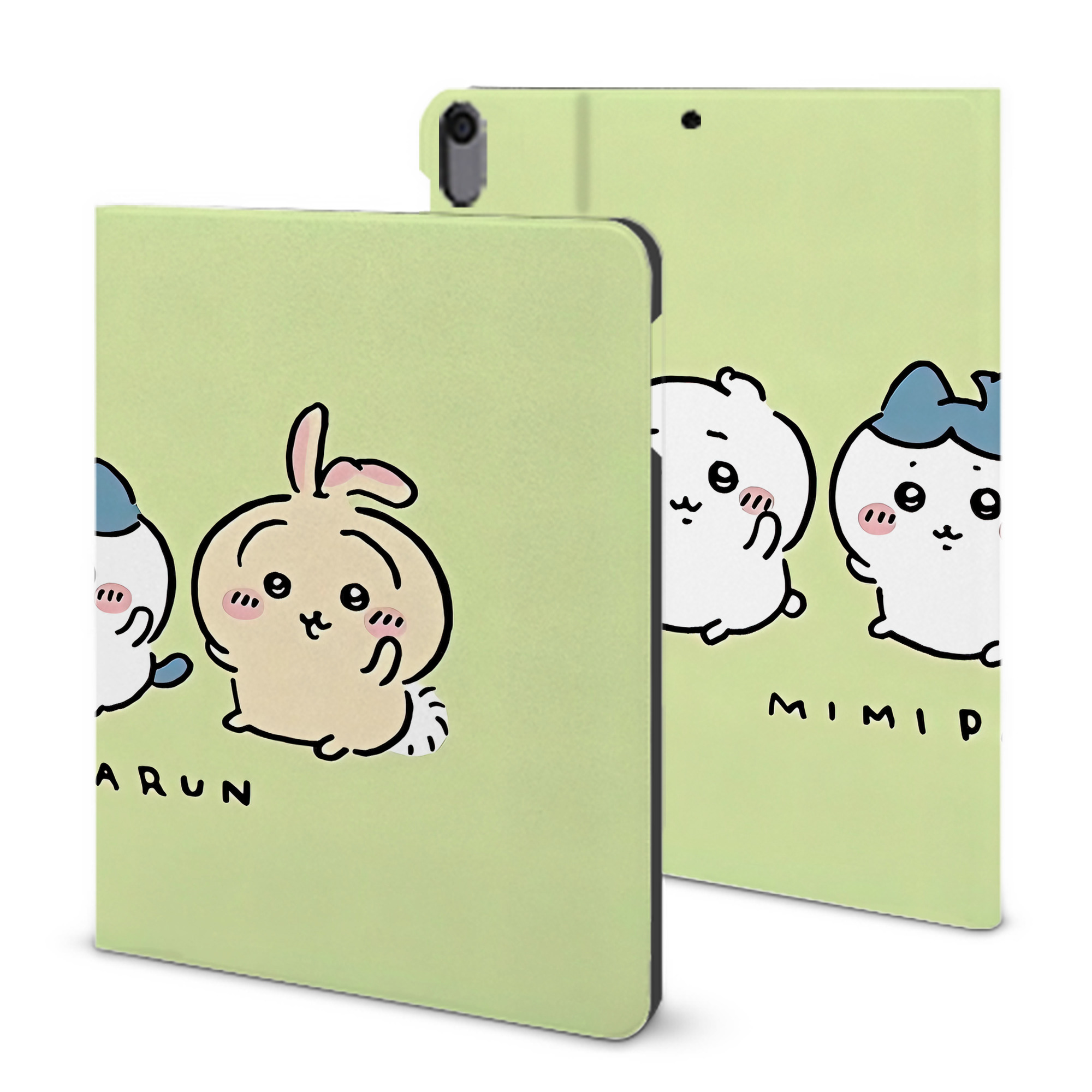 （画像用） ちいかわ Chii-kawa IPad ケース ブック型 PUレザー TPU 耐衝撃 軽量 薄型 ペン収納なし 全面保護 IPad 各モデル対応